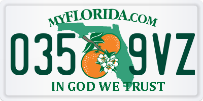 FL license plate 0359VZ