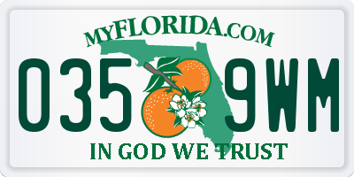 FL license plate 0359WM