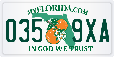 FL license plate 0359XA