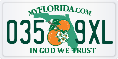 FL license plate 0359XL