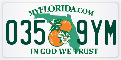 FL license plate 0359YM