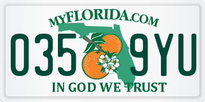 FL license plate 0359YU