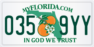 FL license plate 0359YY