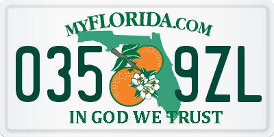 FL license plate 0359ZL