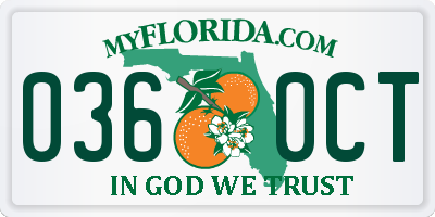 FL license plate 0360CT