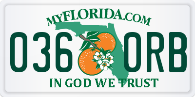 FL license plate 0360RB