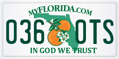 FL license plate 0360TS