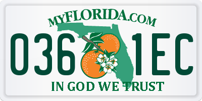 FL license plate 0361EC