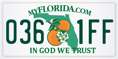 FL license plate 0361FF