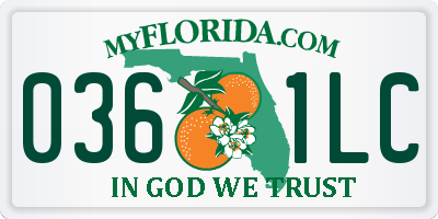 FL license plate 0361LC