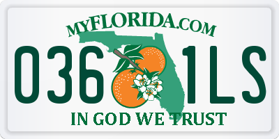 FL license plate 0361LS