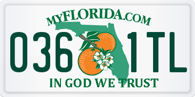 FL license plate 0361TL