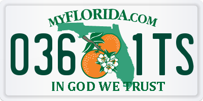 FL license plate 0361TS