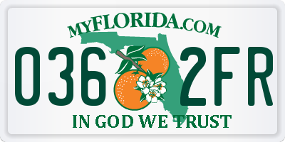 FL license plate 0362FR