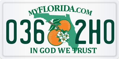FL license plate 0362HO