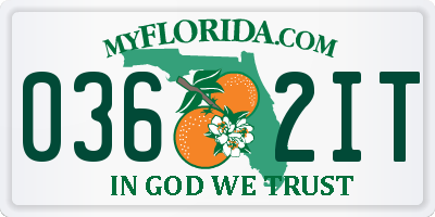 FL license plate 0362IT