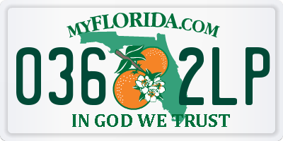 FL license plate 0362LP