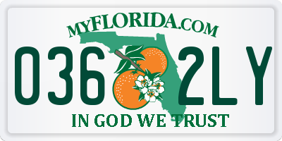 FL license plate 0362LY