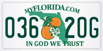 FL license plate 0362OG