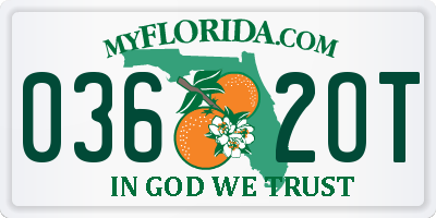FL license plate 0362OT