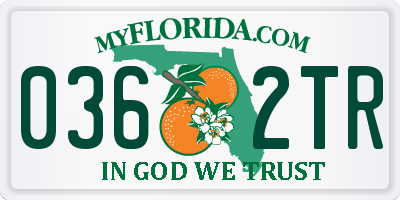 FL license plate 0362TR