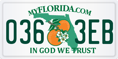 FL license plate 0363EB
