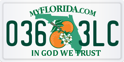 FL license plate 0363LC