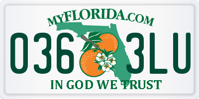 FL license plate 0363LU