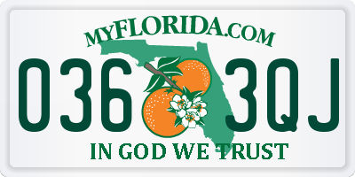 FL license plate 0363QJ