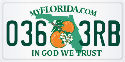 FL license plate 0363RB