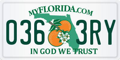 FL license plate 0363RY