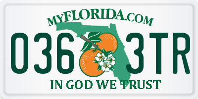 FL license plate 0363TR