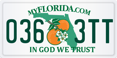 FL license plate 0363TT
