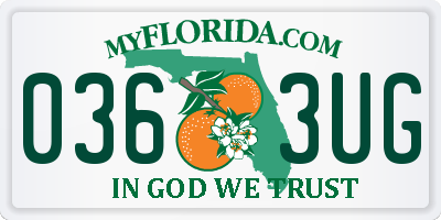 FL license plate 0363UG