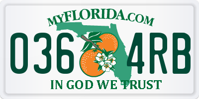FL license plate 0364RB