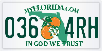FL license plate 0364RH