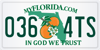 FL license plate 0364TS