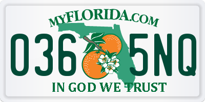 FL license plate 0365NQ