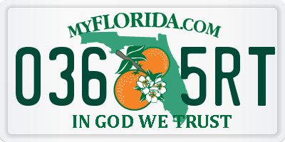 FL license plate 0365RT