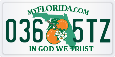FL license plate 0365TZ