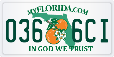 FL license plate 0366CI
