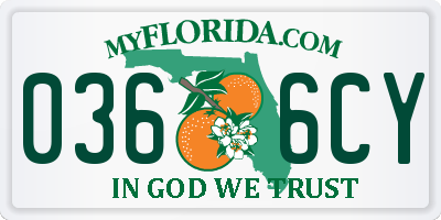 FL license plate 0366CY