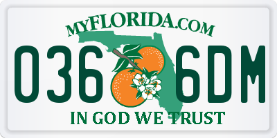 FL license plate 0366DM
