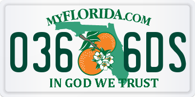 FL license plate 0366DS