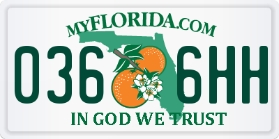 FL license plate 0366HH