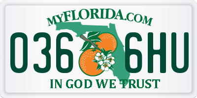 FL license plate 0366HU