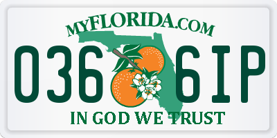 FL license plate 0366IP