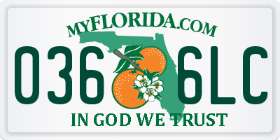 FL license plate 0366LC