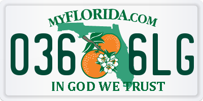 FL license plate 0366LG