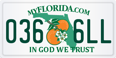 FL license plate 0366LL